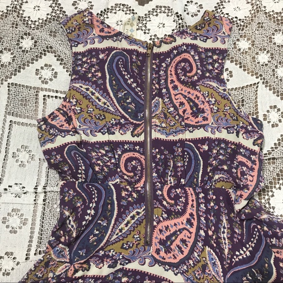 Free People paisley dress purple 4 #32954 - Picture 6 of 10